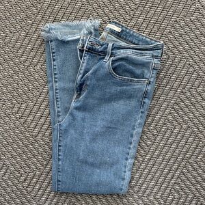 Levi's 721 High Rise Skinny Light Blue Cropped Jeans